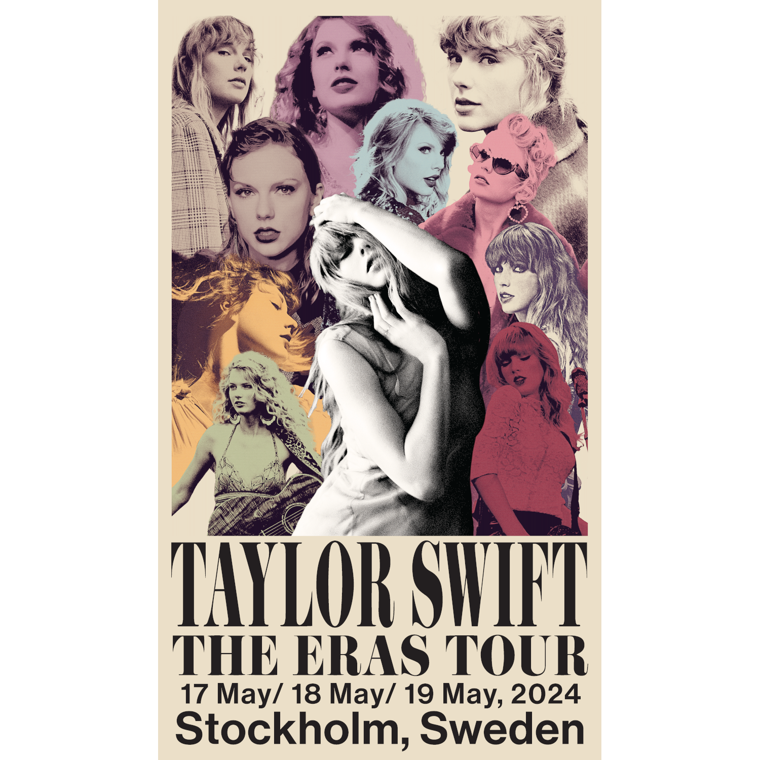 Taylor Swift The Eras Tour Stockholm, Sweden Poster