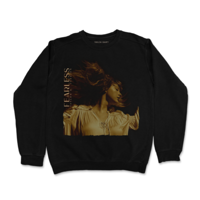 TAYLOR SWIFT SWEATSHIRT SMALL BLACK TAYLOR'S VERSION FEARLESS 2024 TV PULLOVER ALBUM