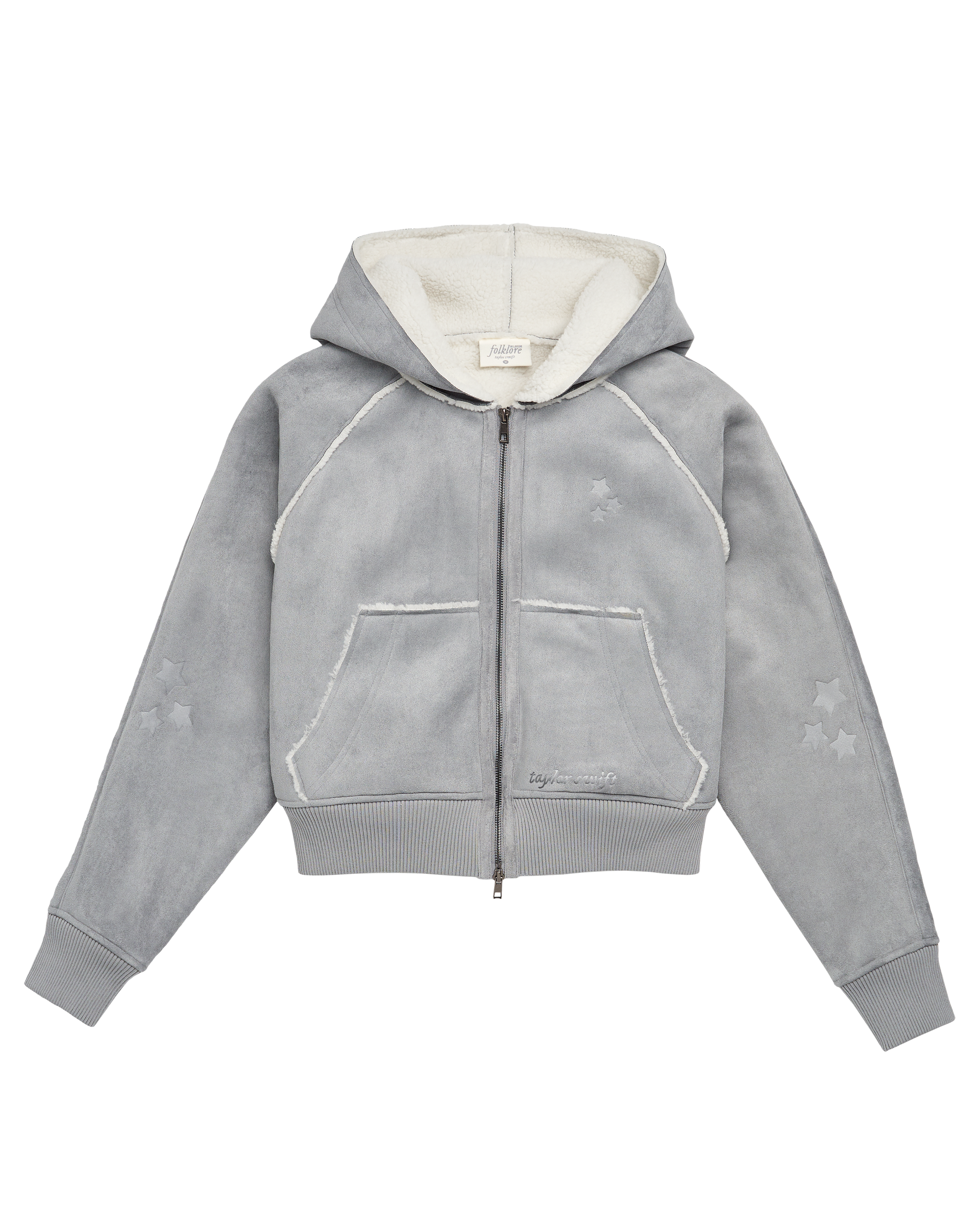 Folklore Album Gray Faux Shearling Jacket – Taylor Swift