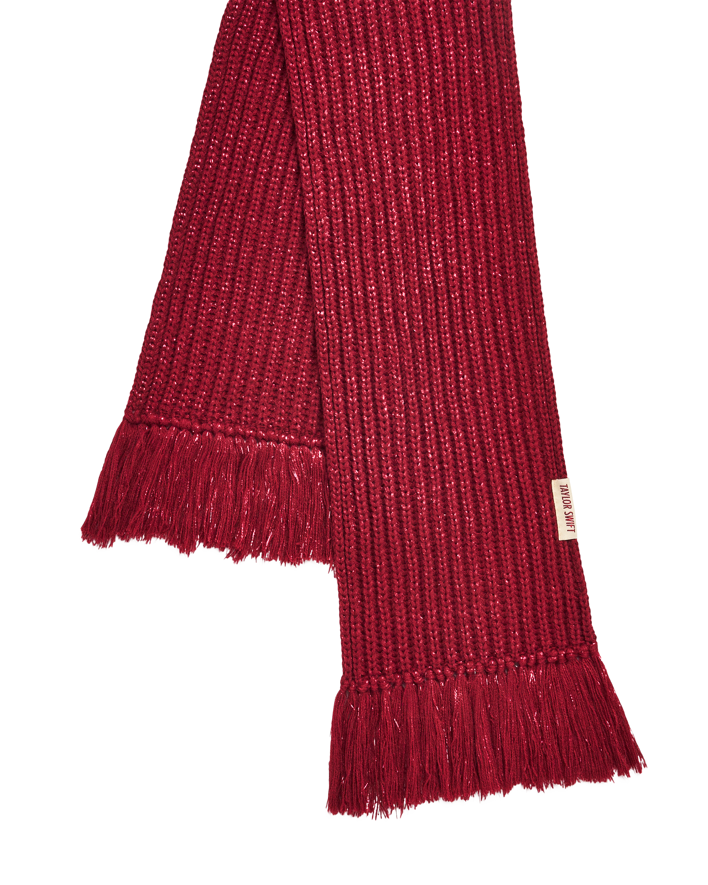 All Too Well Lurex Red Scarf