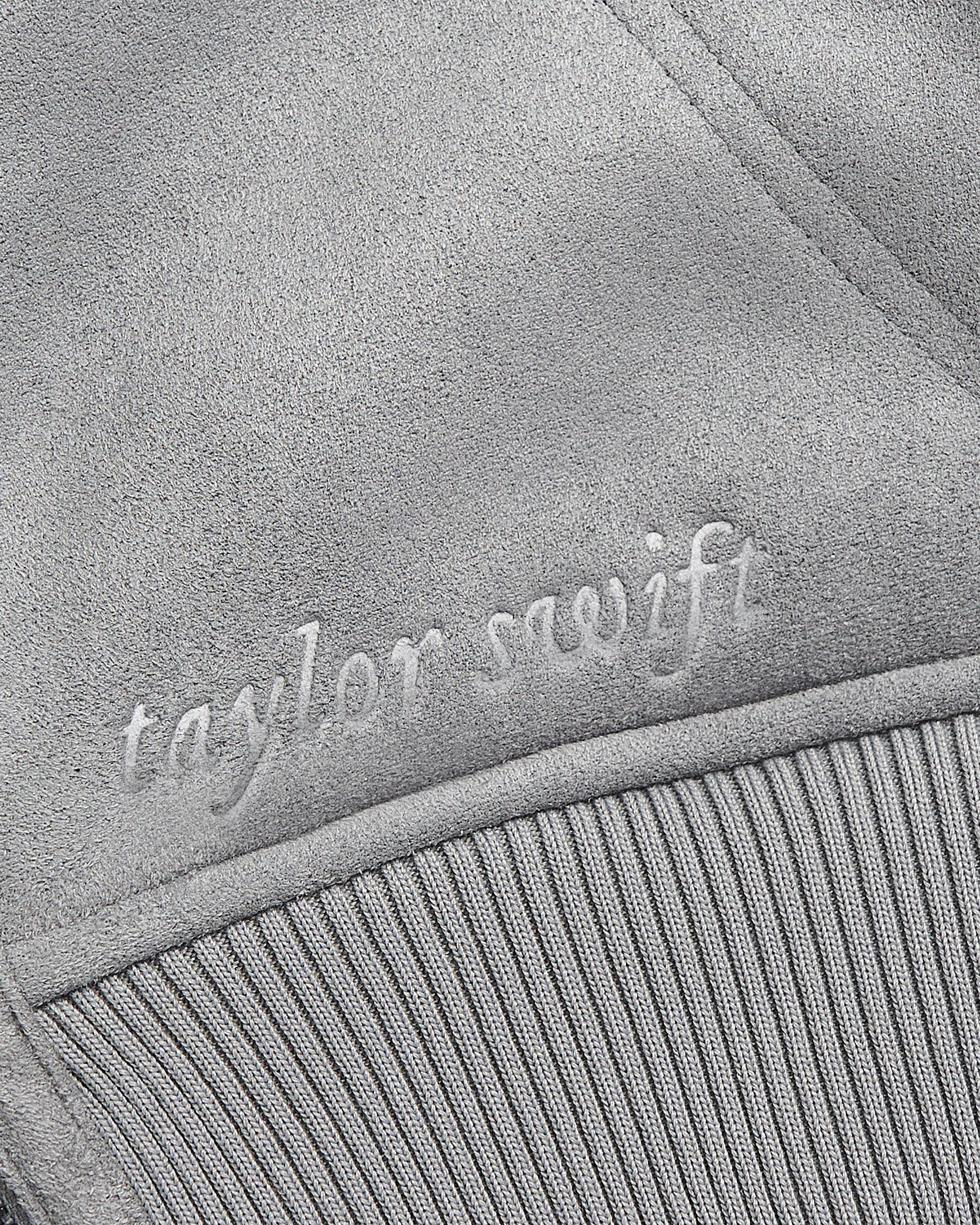 Folklore Album Gray Faux Shearling Jacket