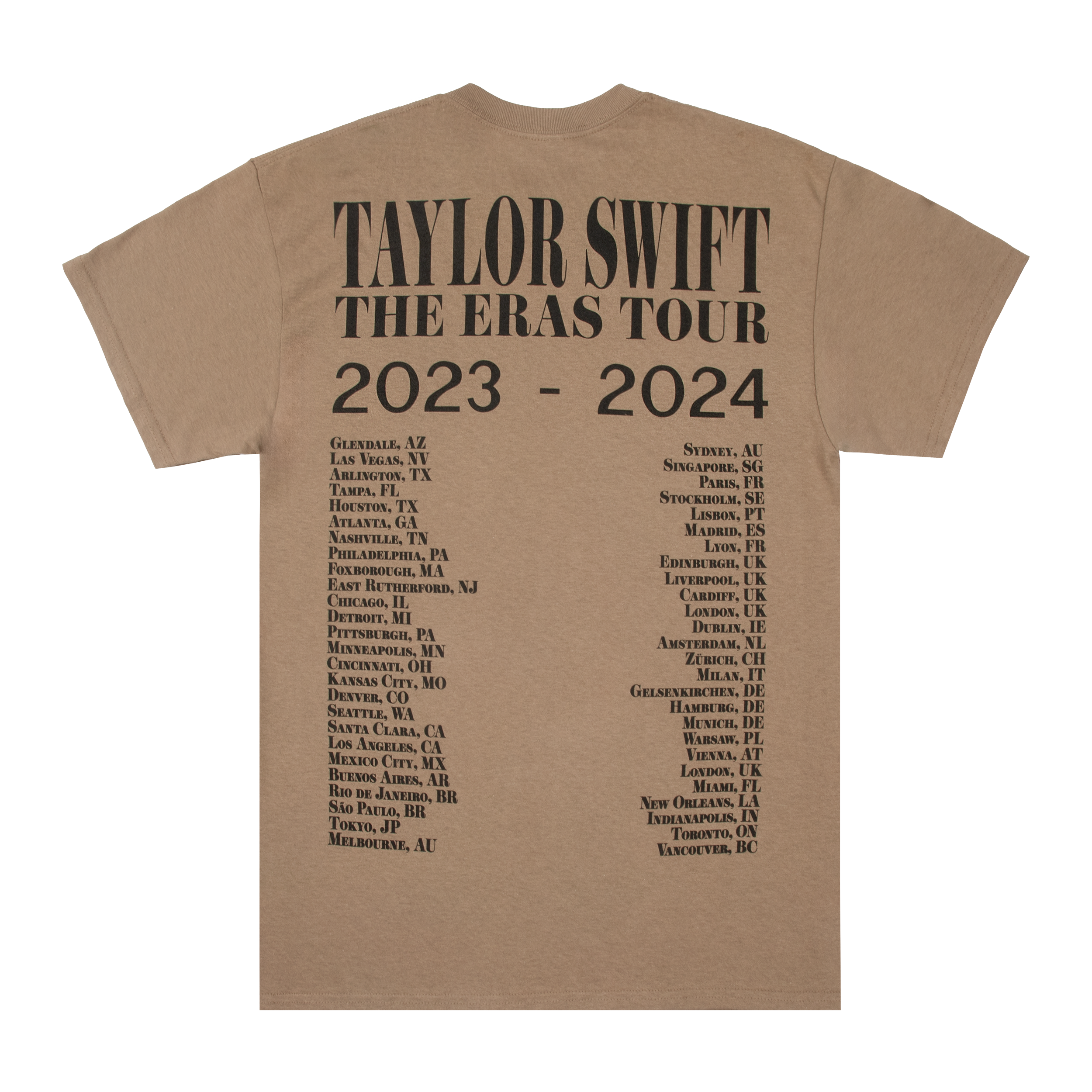 Taylor Swift The Eras Tour Taupe T-Shirt - Taylor Swift
