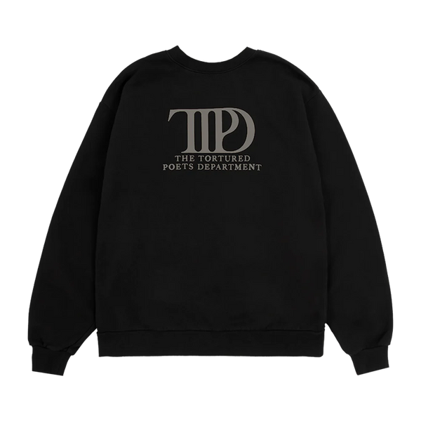 The Tortured Poets Department Black Crewneck - Taylor Swift