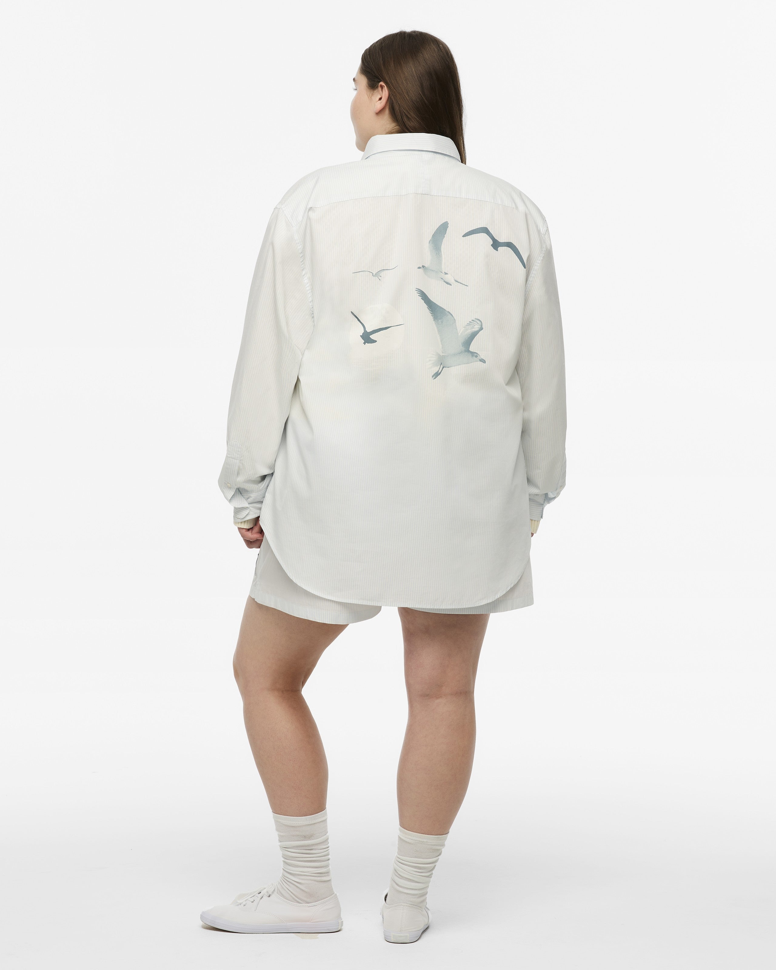 Taylor Swift 1989 (Taylor's Version) Seagull Blue Stripe Poplin Shirt T-Shirt 411213
