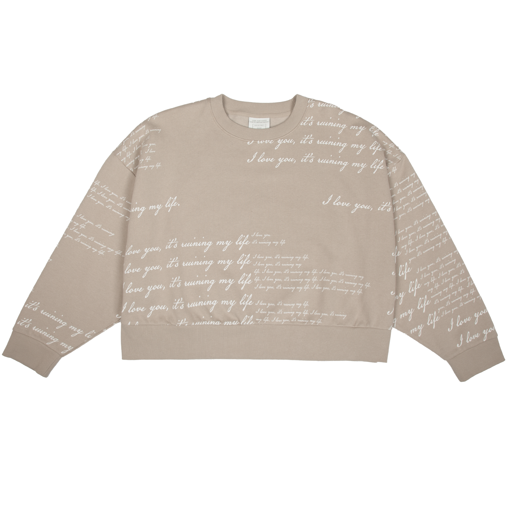 I Love You It's Ruining My Life Boxy Cropped Crewneck – Taylor Swift