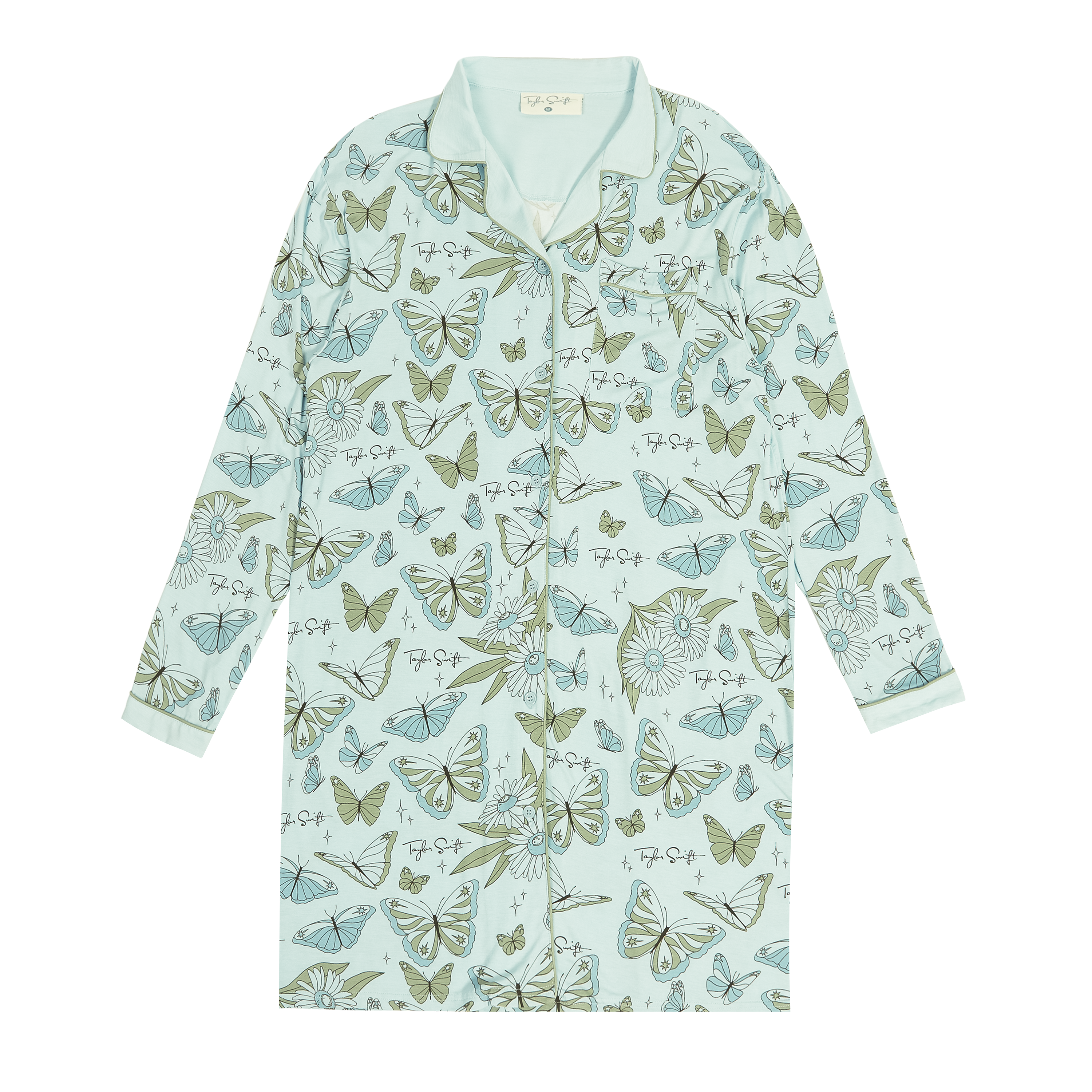 Taylor Swift Self-Titled Butterfly PJ Shirt Dress Nachthemd 387313