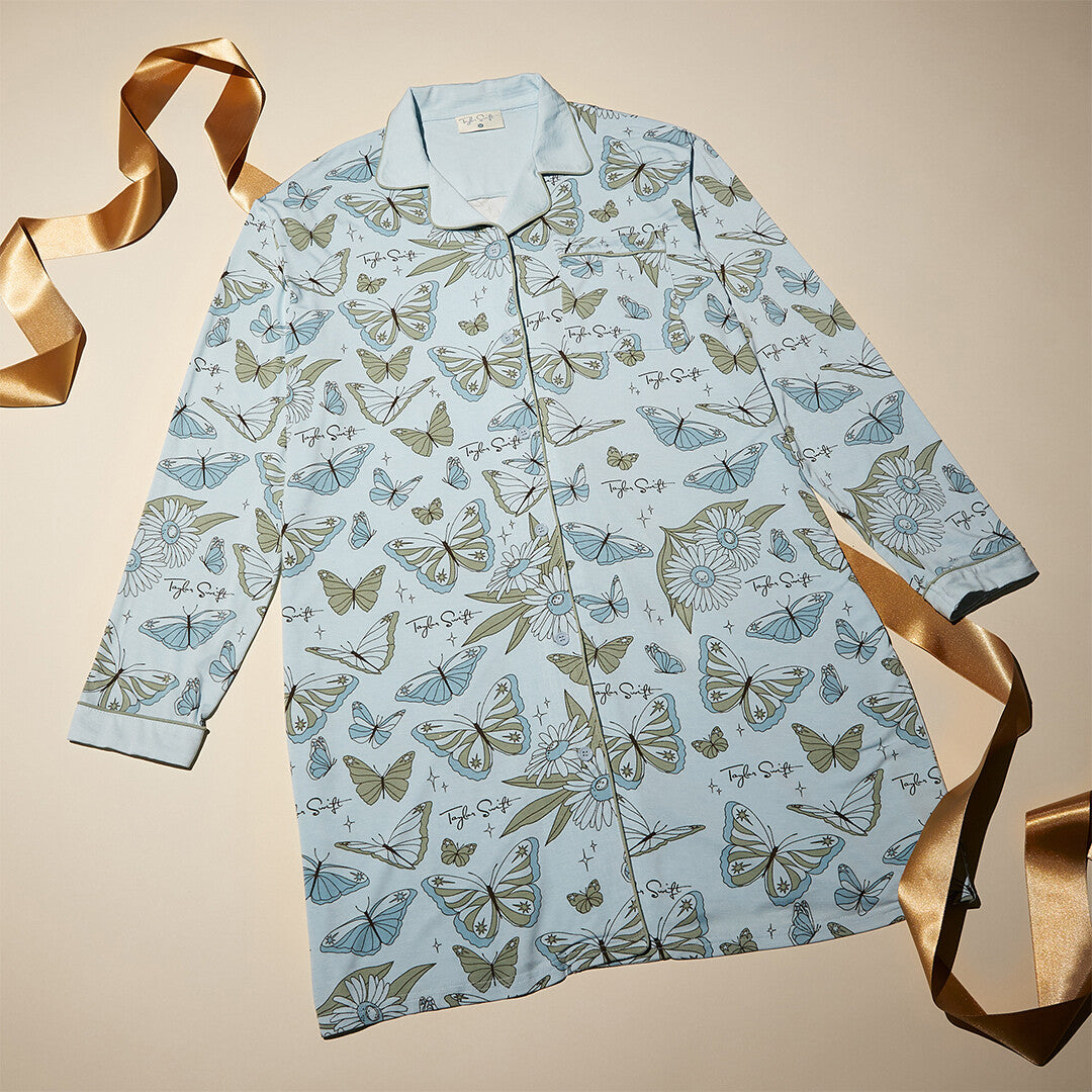 Taylor Swift Self-Titled Butterfly PJ Shirt Dress Nachthemd 387307