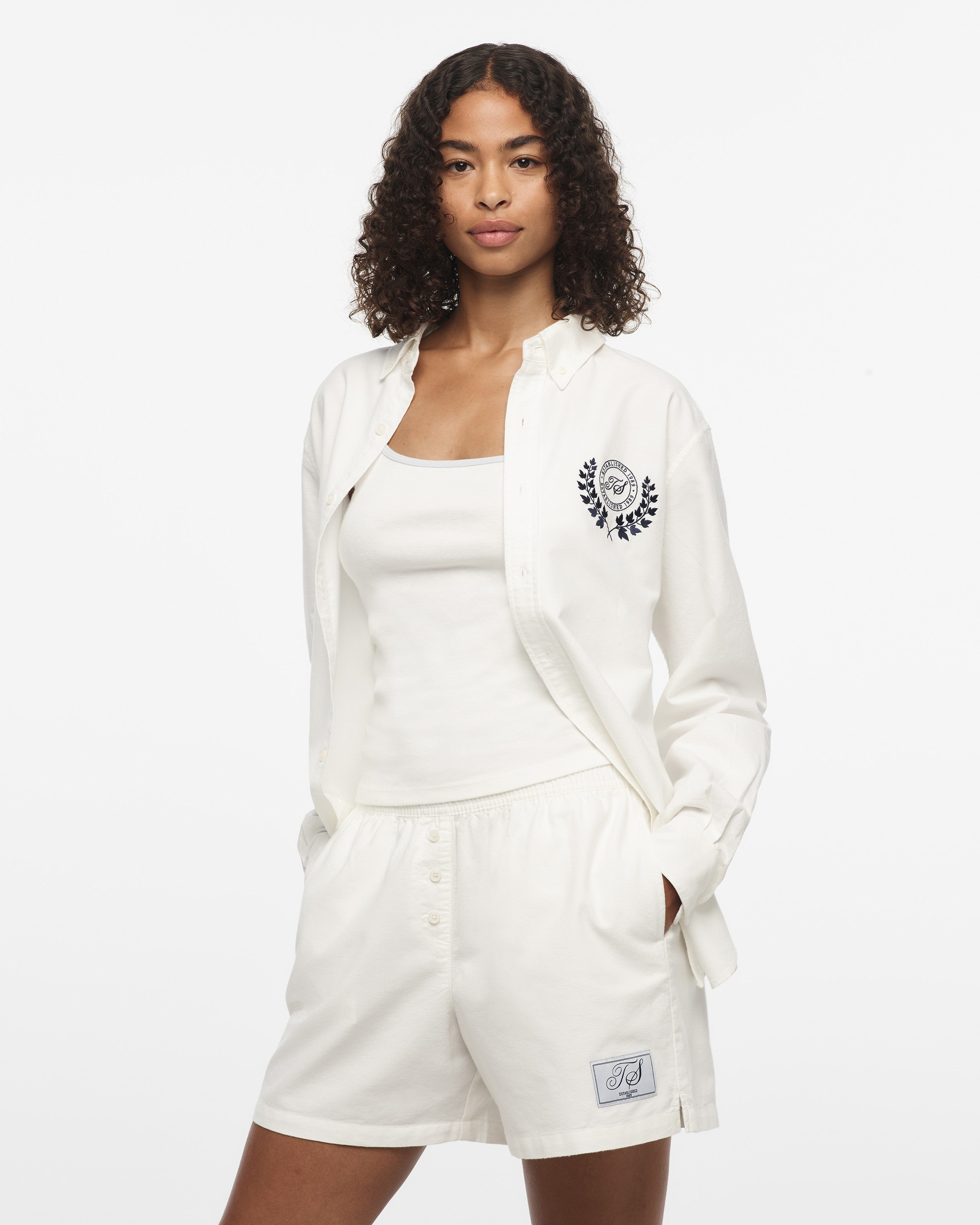 Taylor Swift TS Crest White Oxford Shirt T-Shirt 411151