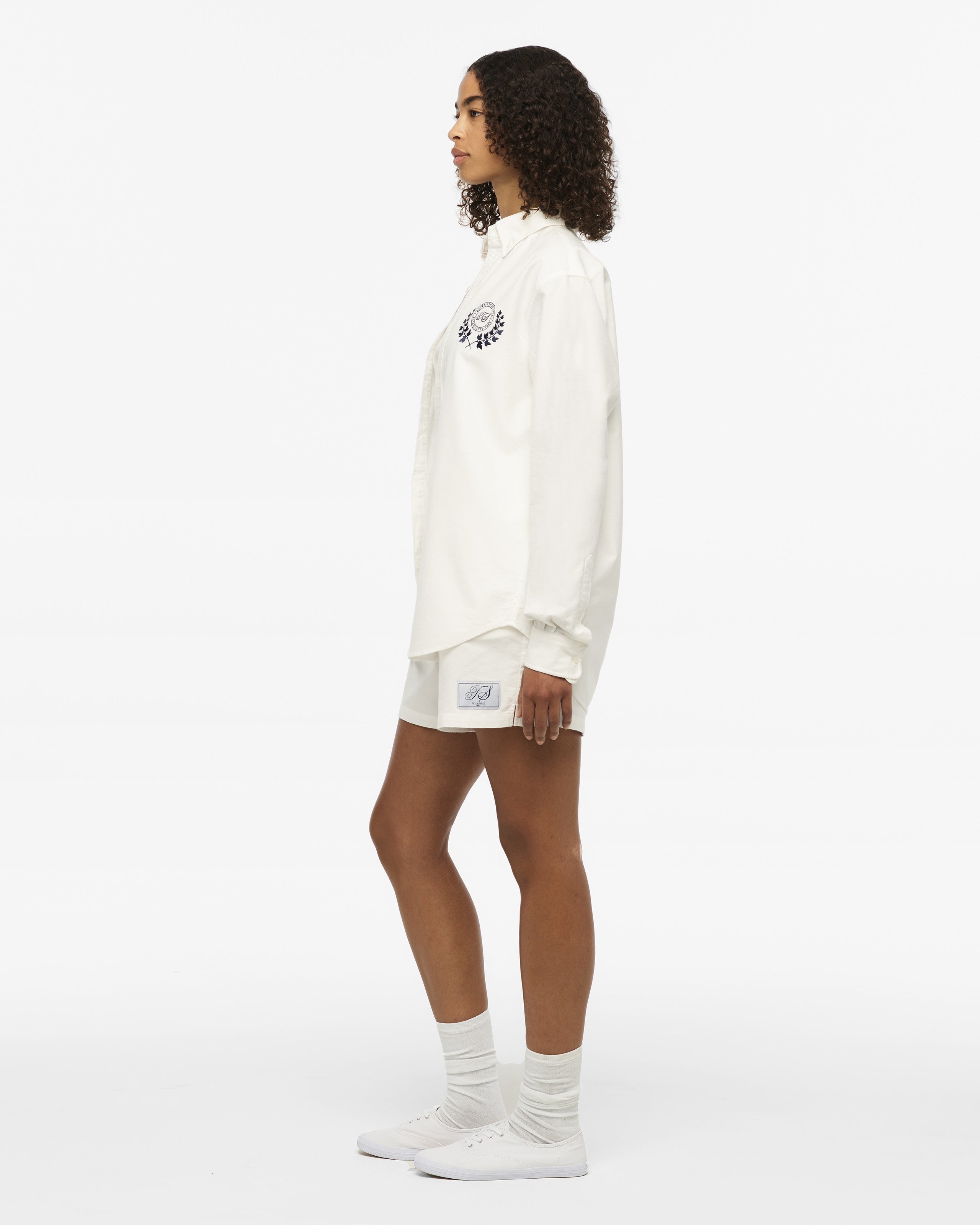 Taylor Swift TS Crest White Oxford Shorts Shorts 411189