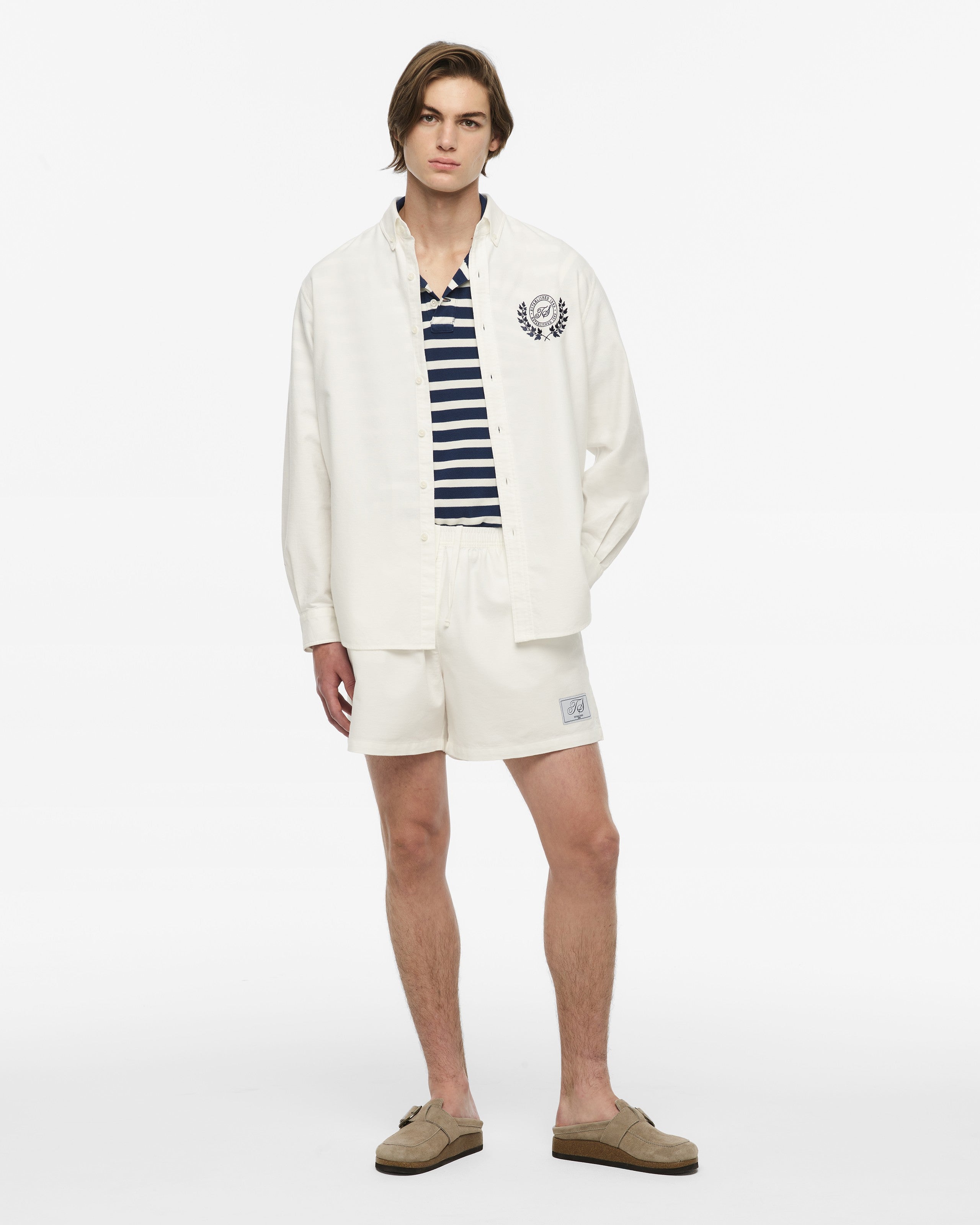 Taylor Swift TS Crest White Oxford Shorts Shorts 411191