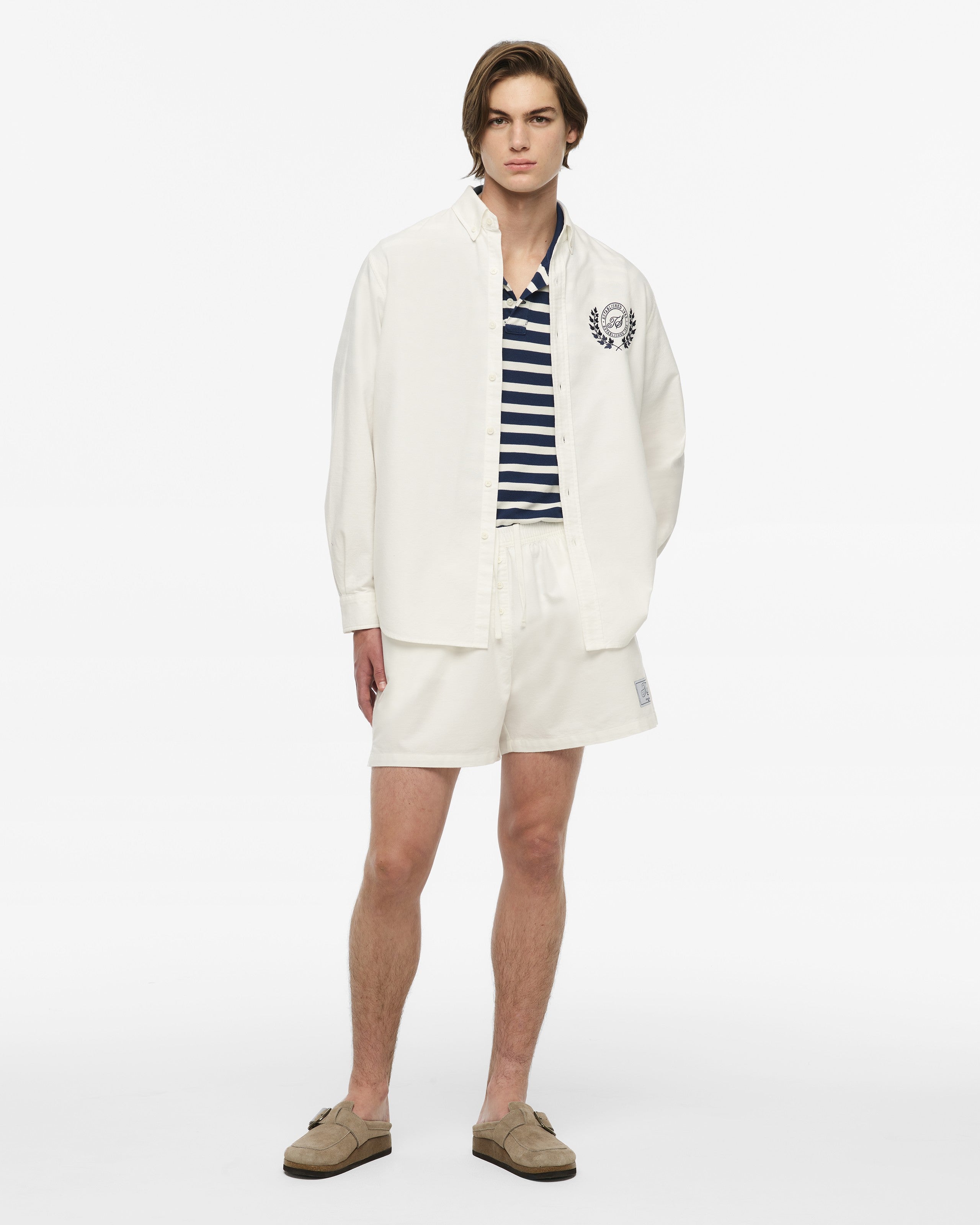 Taylor Swift TS Crest White Oxford Shorts Shorts 411199