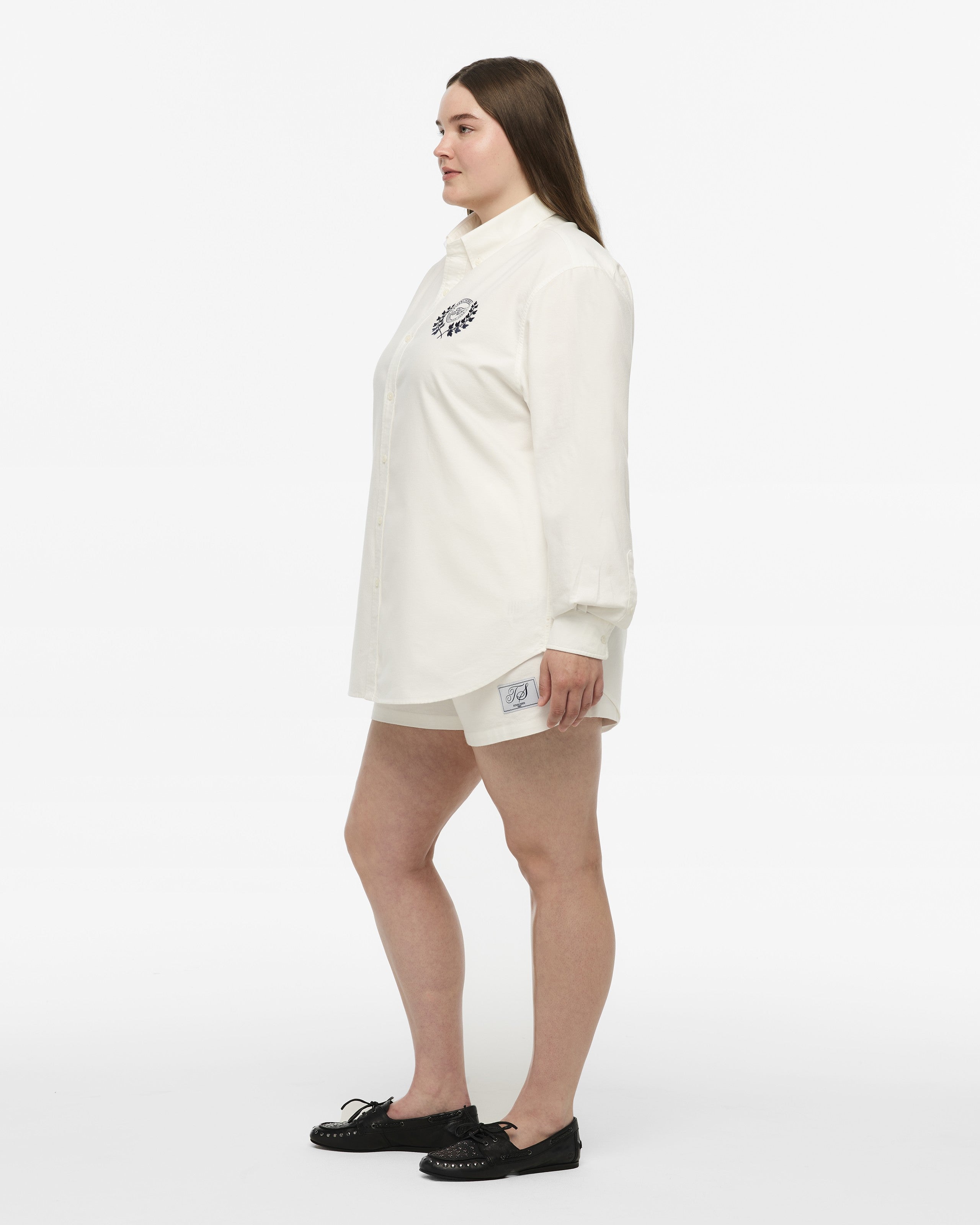 Taylor Swift TS Crest White Oxford Shorts Shorts 411201