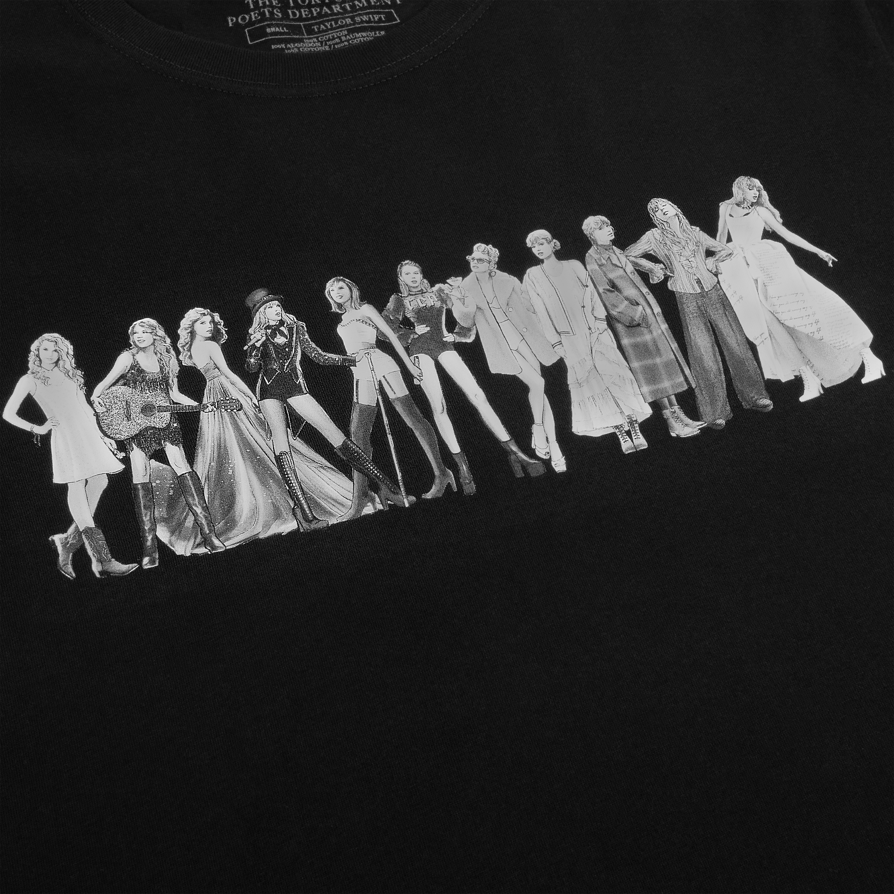 Taylor Swift TTPD Eras Black T-Shirt T-Shirt 406633