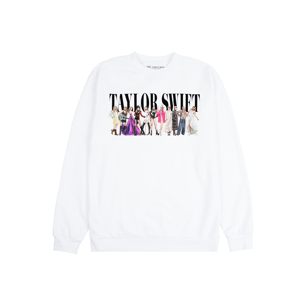 Taylor Swift TTPD Eras White Crewneck Crewneck 406636