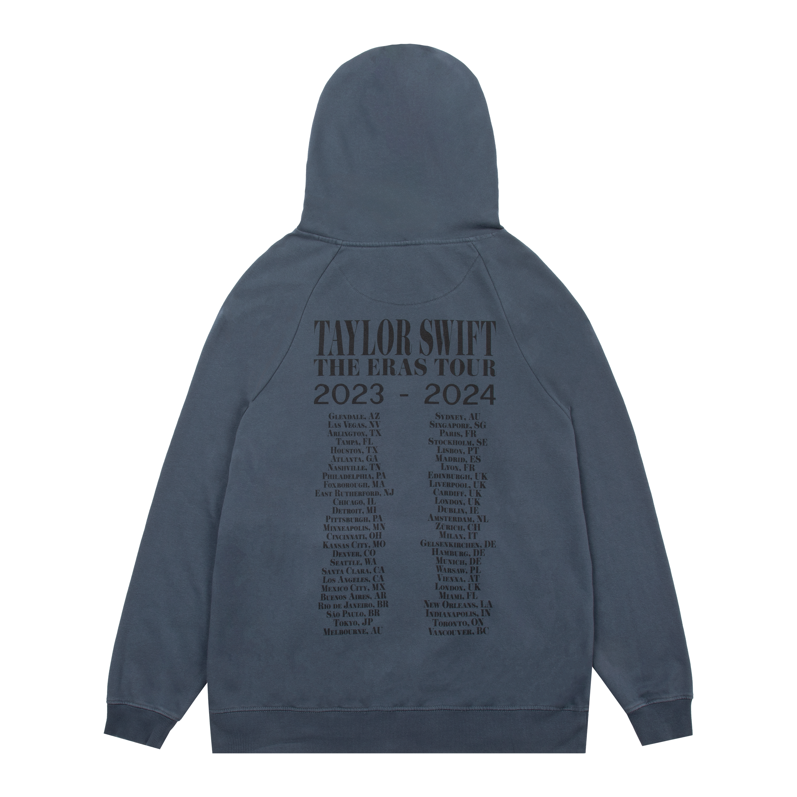 Taylor Swift Taylor Swift The Eras II Tour Washed Blue Hoodie Hoodie 359943