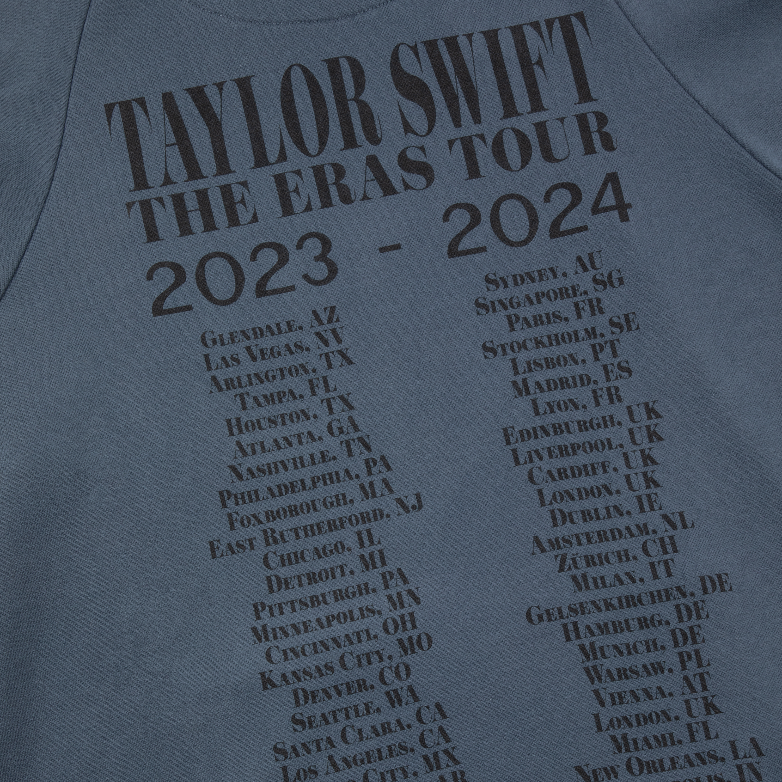 Taylor Swift Taylor Swift The Eras II Tour Washed Blue Hoodie Hoodie 359963