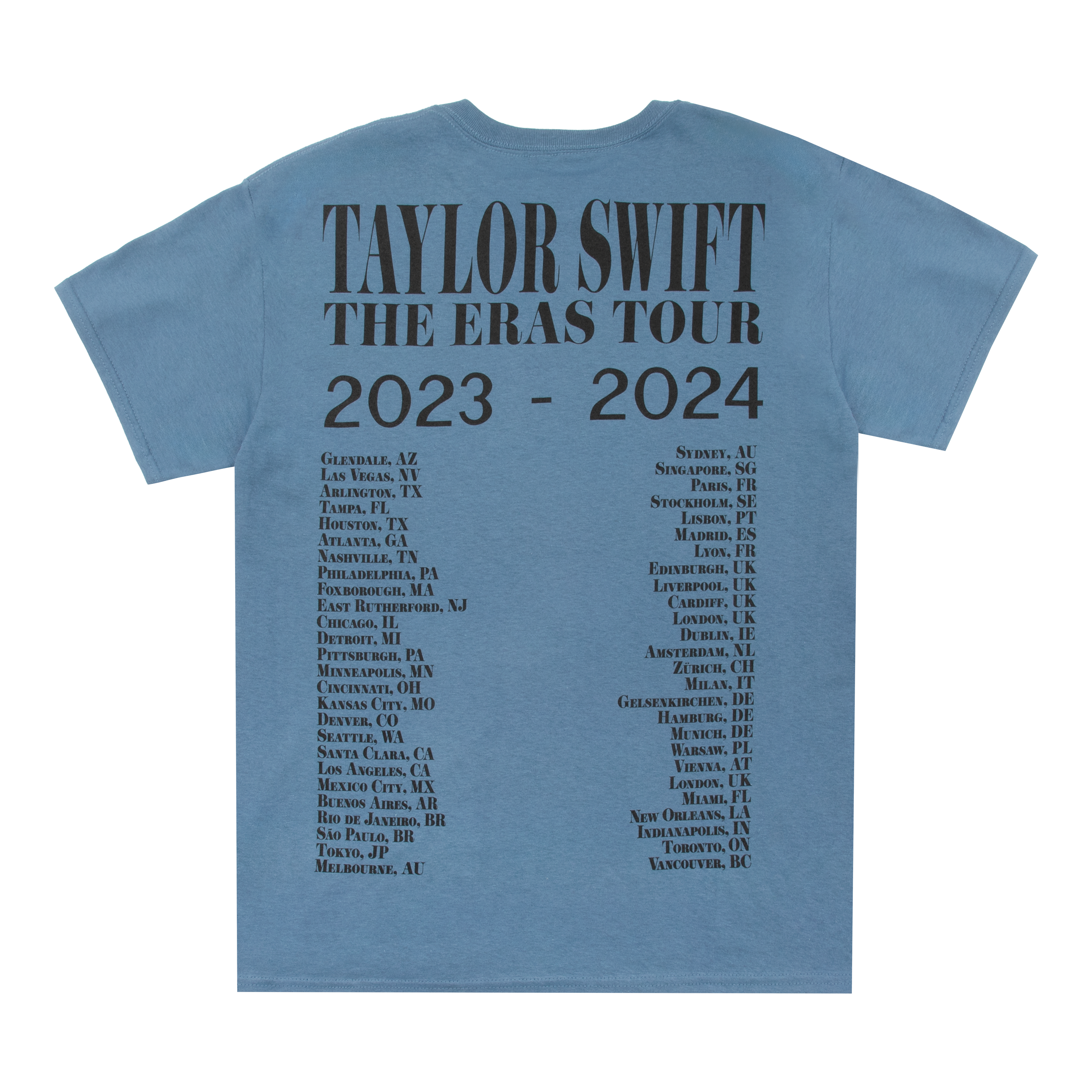 Taylor Swift Taylor Swift The Eras Tour Blue T-Shirt T-Shirt 360151