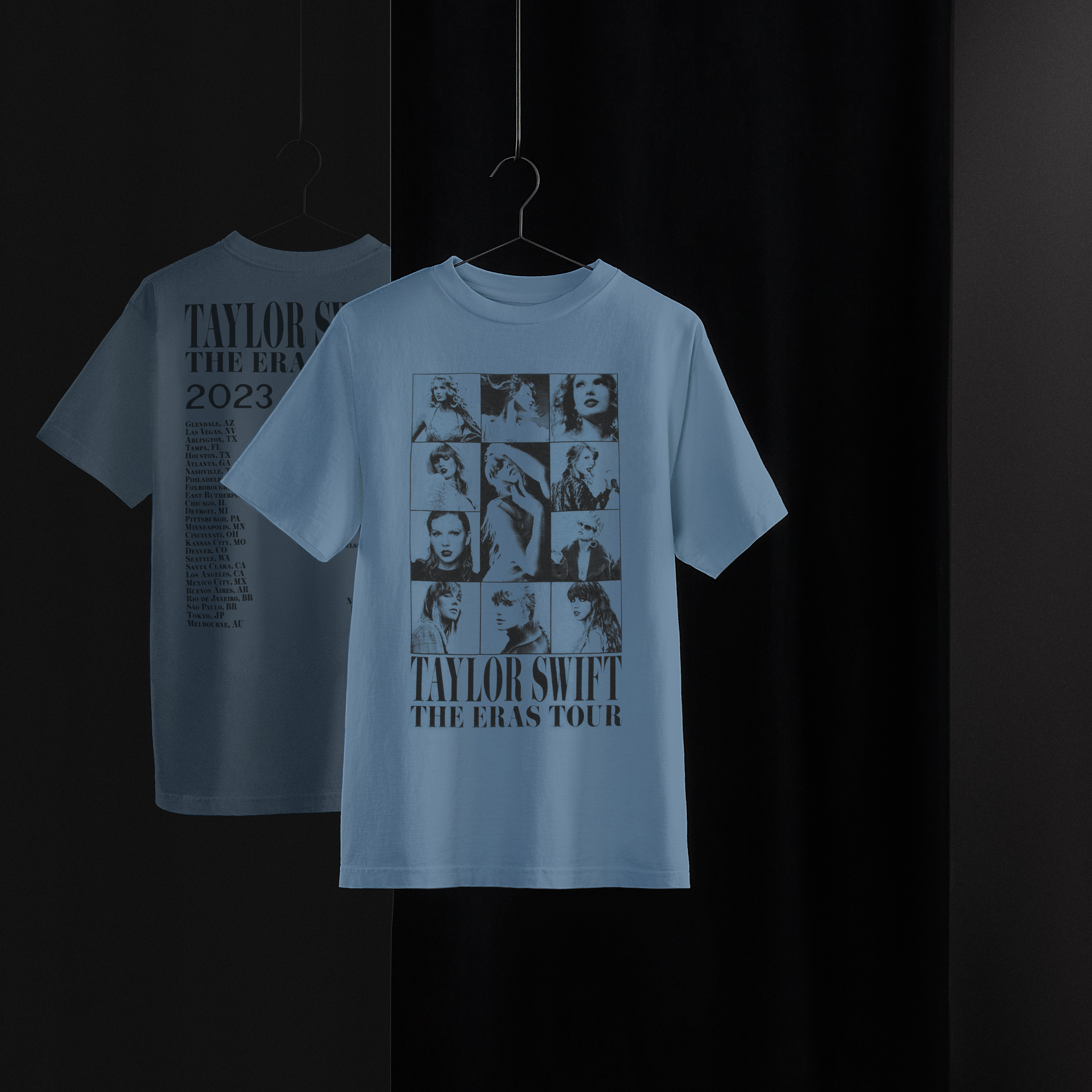 Taylor Swift Taylor Swift The Eras Tour Blue T-Shirt T-Shirt 360163
