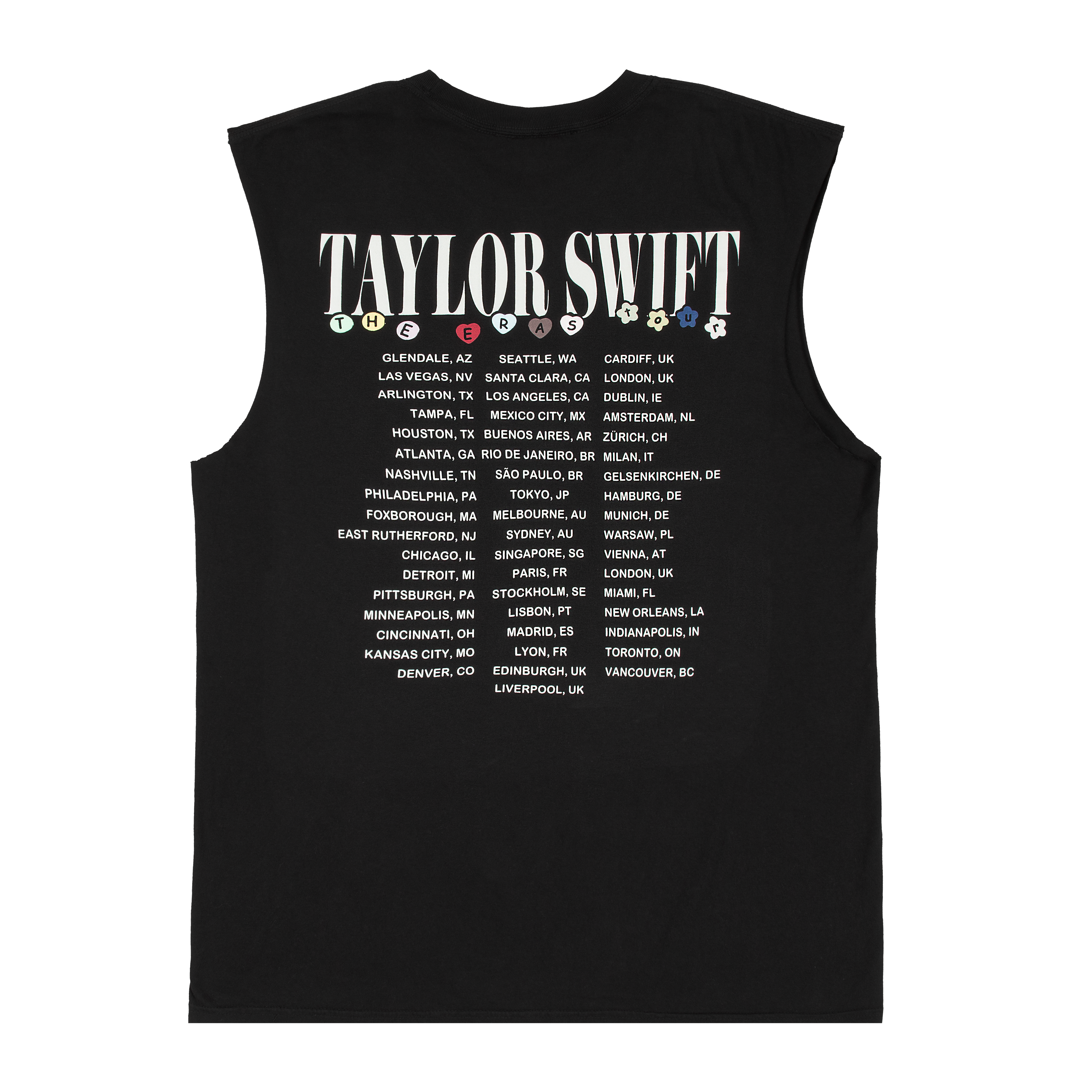 Taylor Swift Taylor Swift | The Eras Tour Heart Hands Oversized Muscle Tank Tank-Top 373211