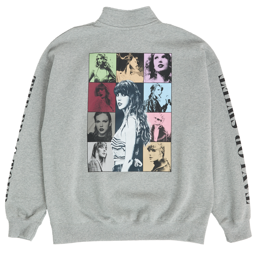 Taylor Swift Taylor Swift The Eras Tour I Gray Quarter Zip Sweatshirt Quarter Zip Sweatshirt 402491