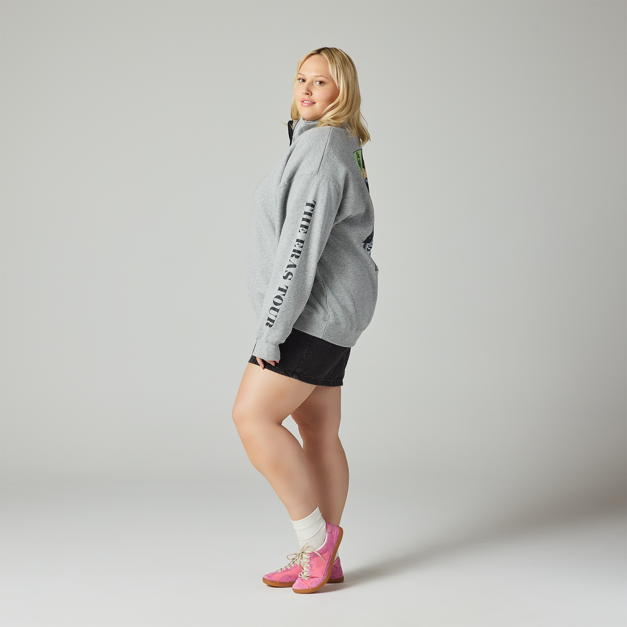 Taylor Swift Taylor Swift The Eras Tour I Gray Quarter Zip Sweatshirt Quarter Zip Sweatshirt 402737