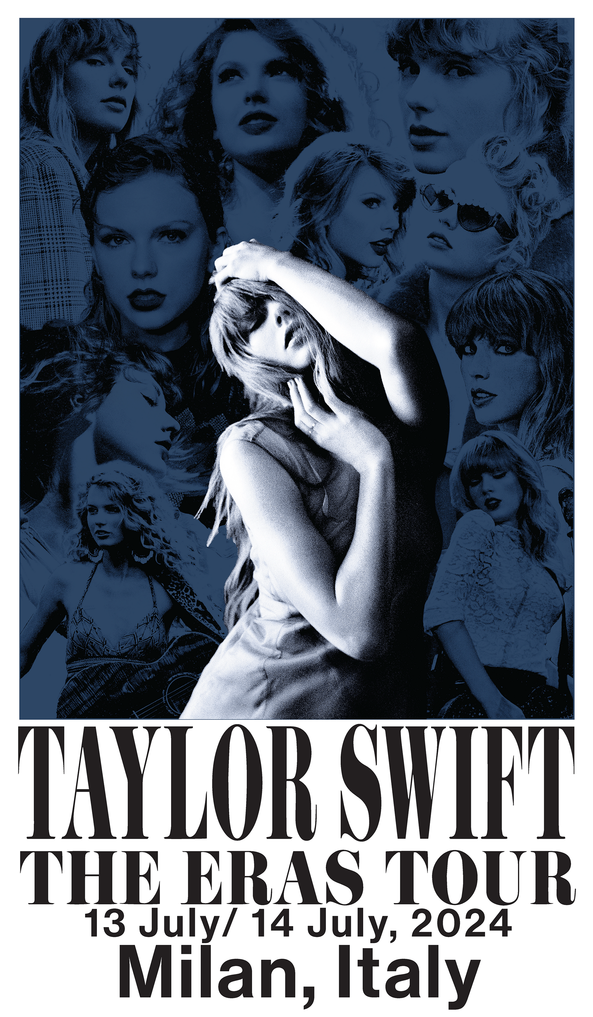 ミュージシャン Taylor Swift 2023 The Eras Tour poster Taylor Swift The Eras Tour Milan, Italy Poster II
