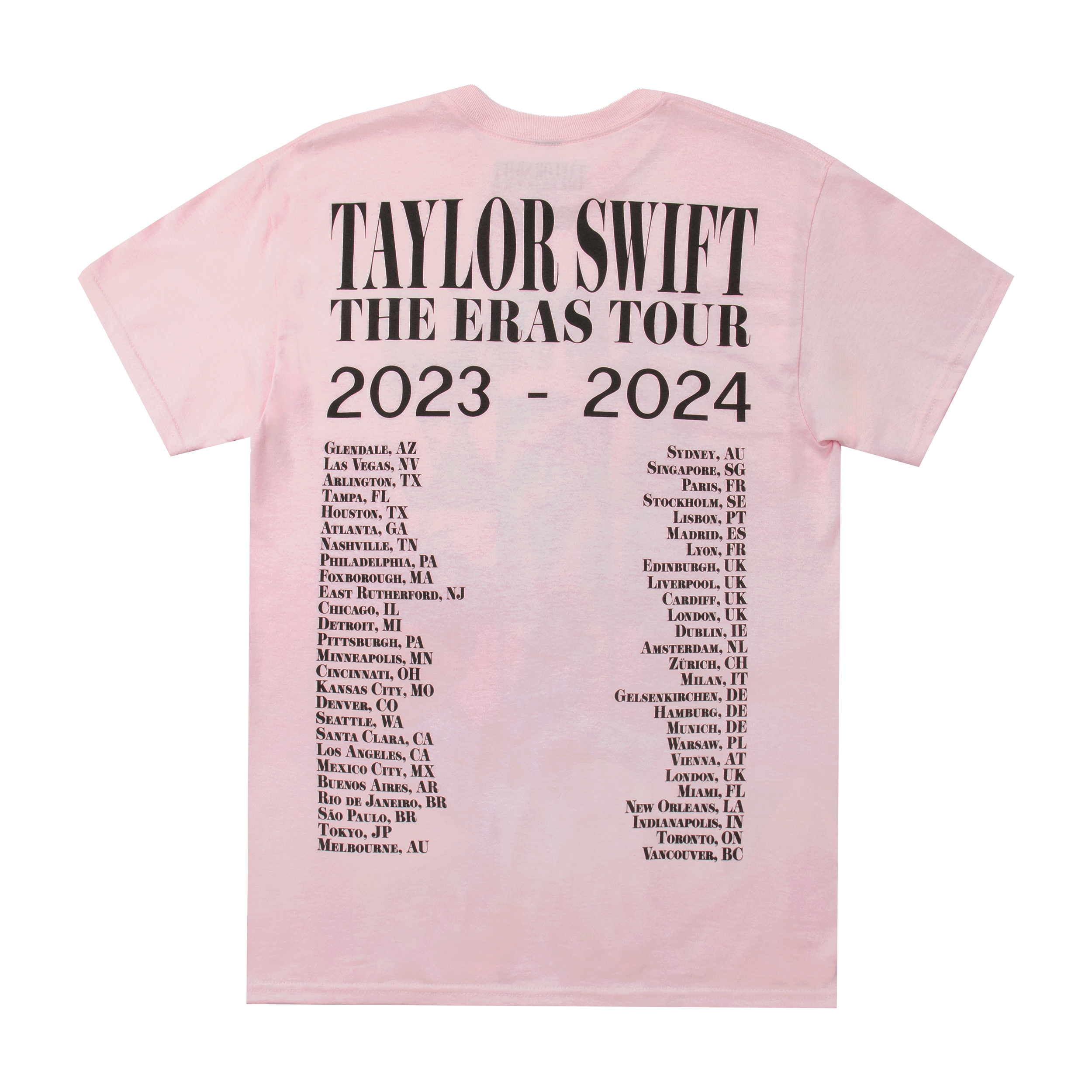 Taylor Swift Taylor Swift The Eras Tour Pink T-Shirt T-Shirt 360179