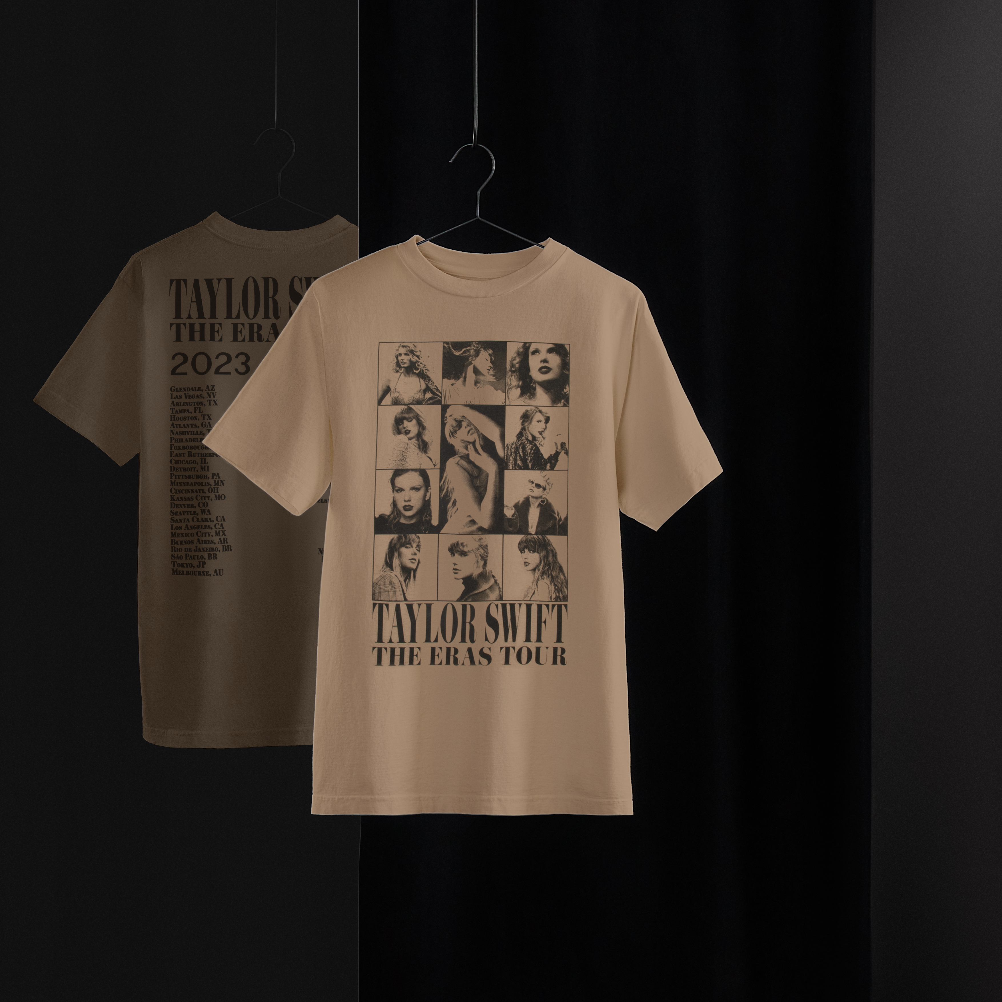Taylor Swift Taylor Swift The Eras Tour Taupe T-Shirt T-Shirt 360207