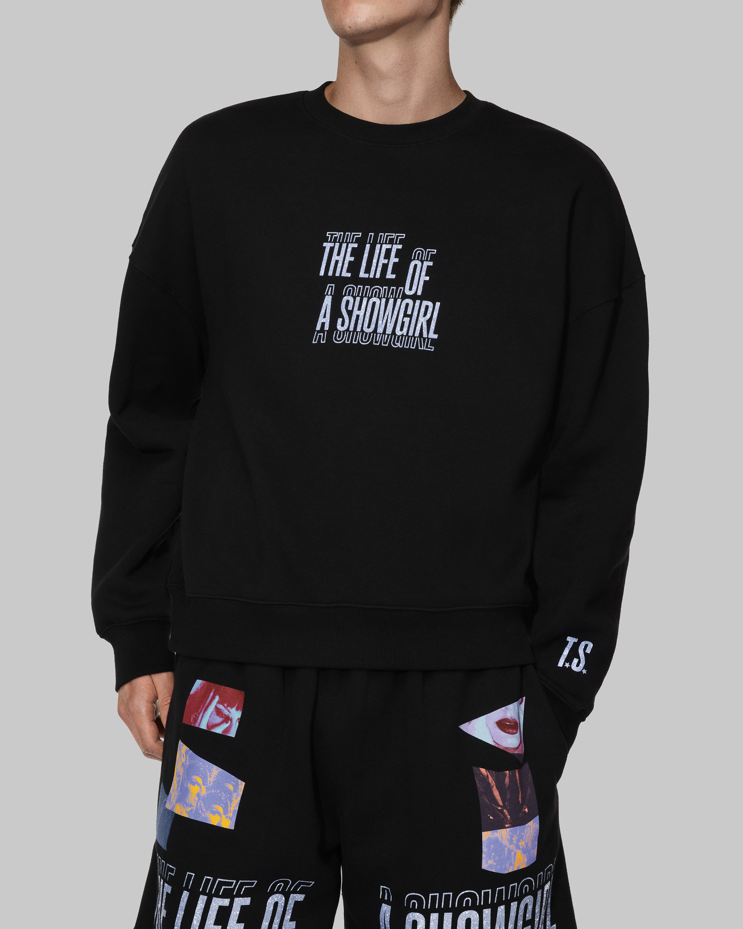 Taylor Swift The Life of a Showgirl Film Strip Black Crewneck Sweatshirt Sweatshirt 423432