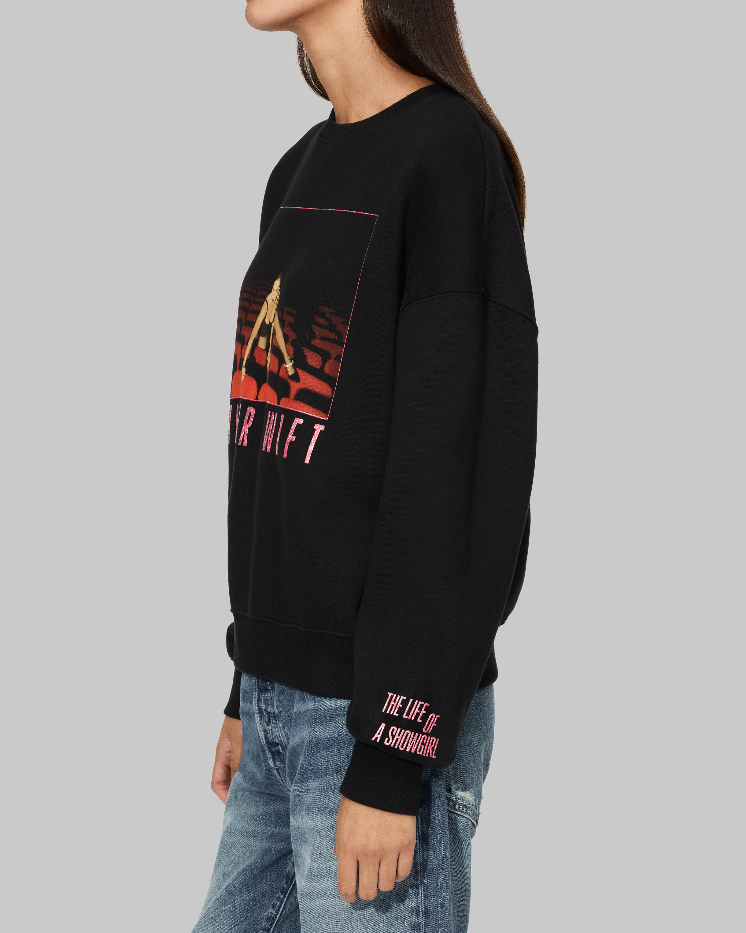 Taylor Swift The Life of a Showgirl It's Frightening Black Crewneck Sweatshirt Sweatshirt 423464