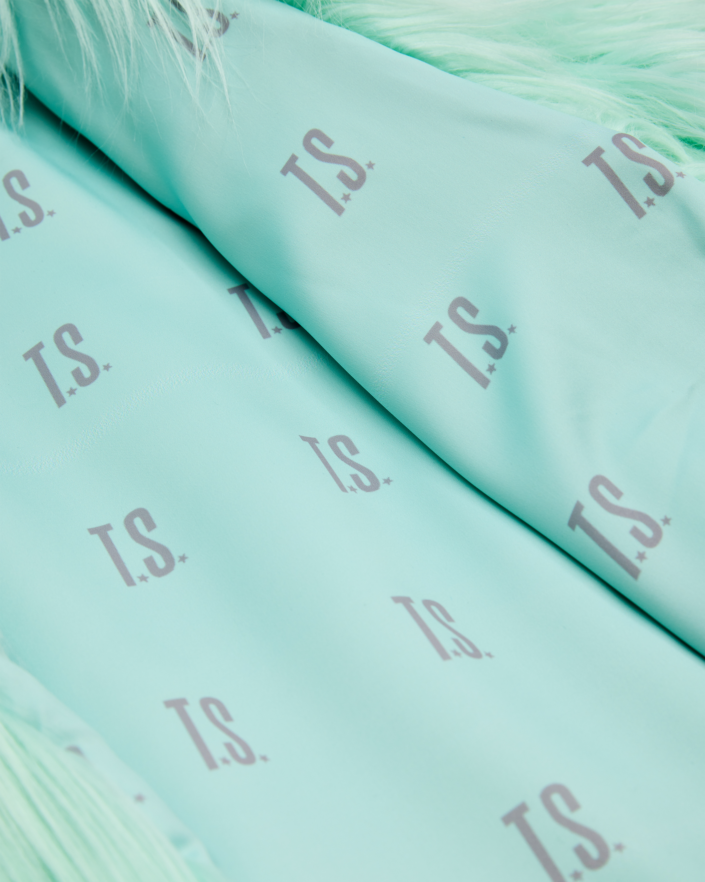 Taylor Swift The Life of a Showgirl Mint Faux Fur Coat Jacken 423530