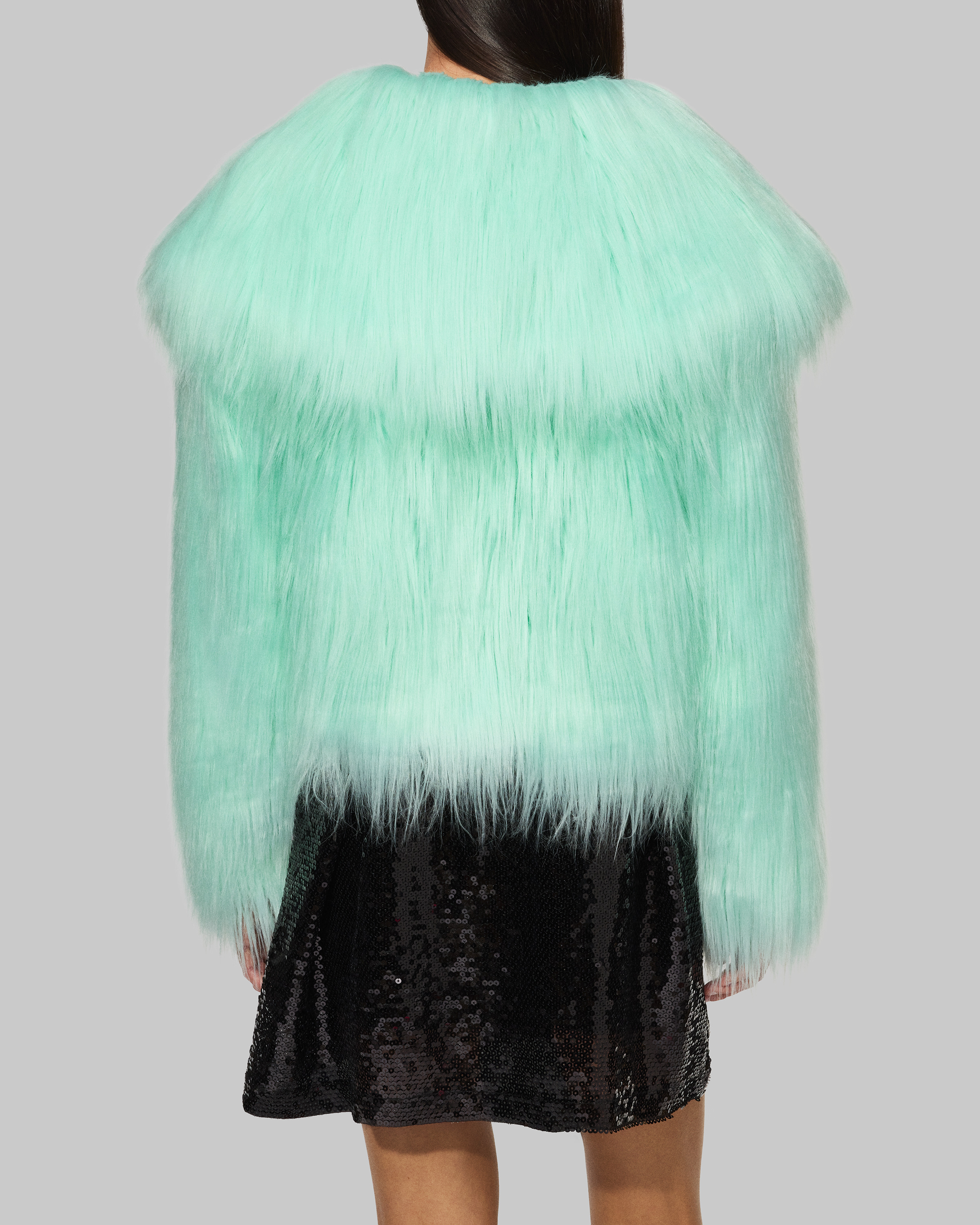 Taylor Swift The Life of a Showgirl Mint Faux Fur Coat Jacken 423526