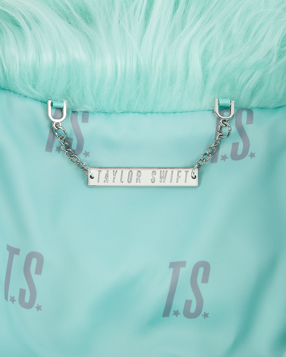 Taylor Swift The Life of a Showgirl Mint Faux Fur Coat Jacken 423658