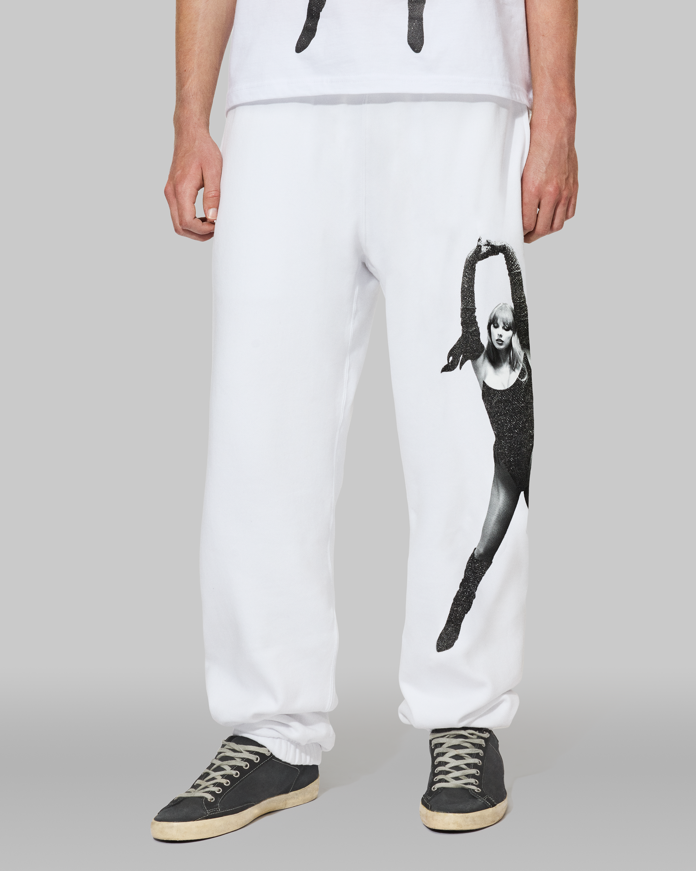 Taylor Swift The Life of a Showgirl Shiny Bug White Sweatpants Jogginghosen 423648