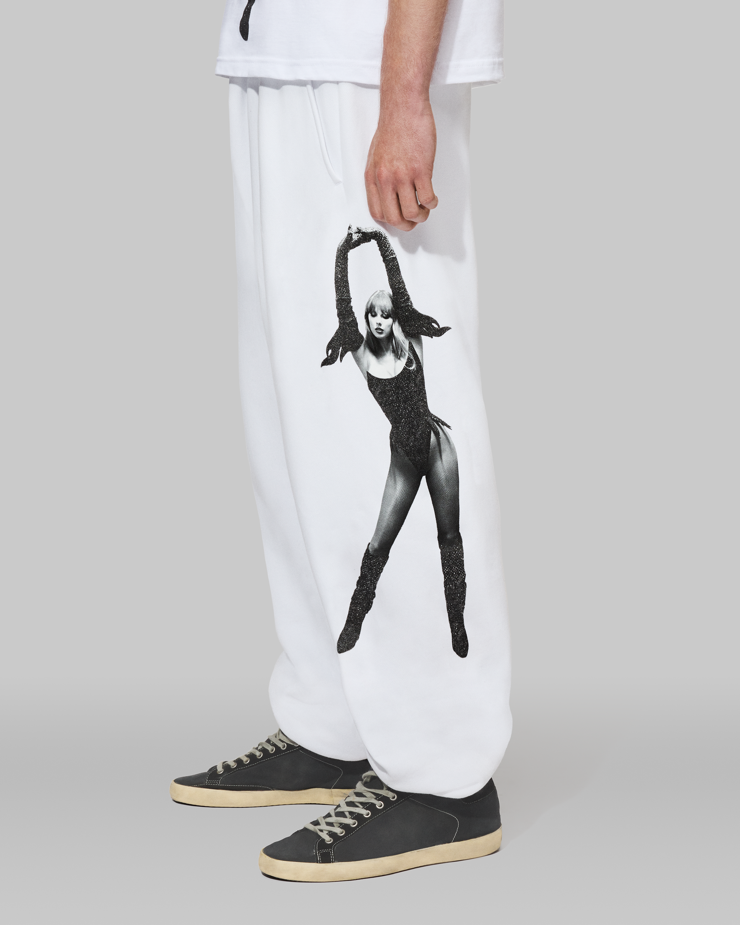 Taylor Swift The Life of a Showgirl Shiny Bug White Sweatpants Jogginghosen 423654
