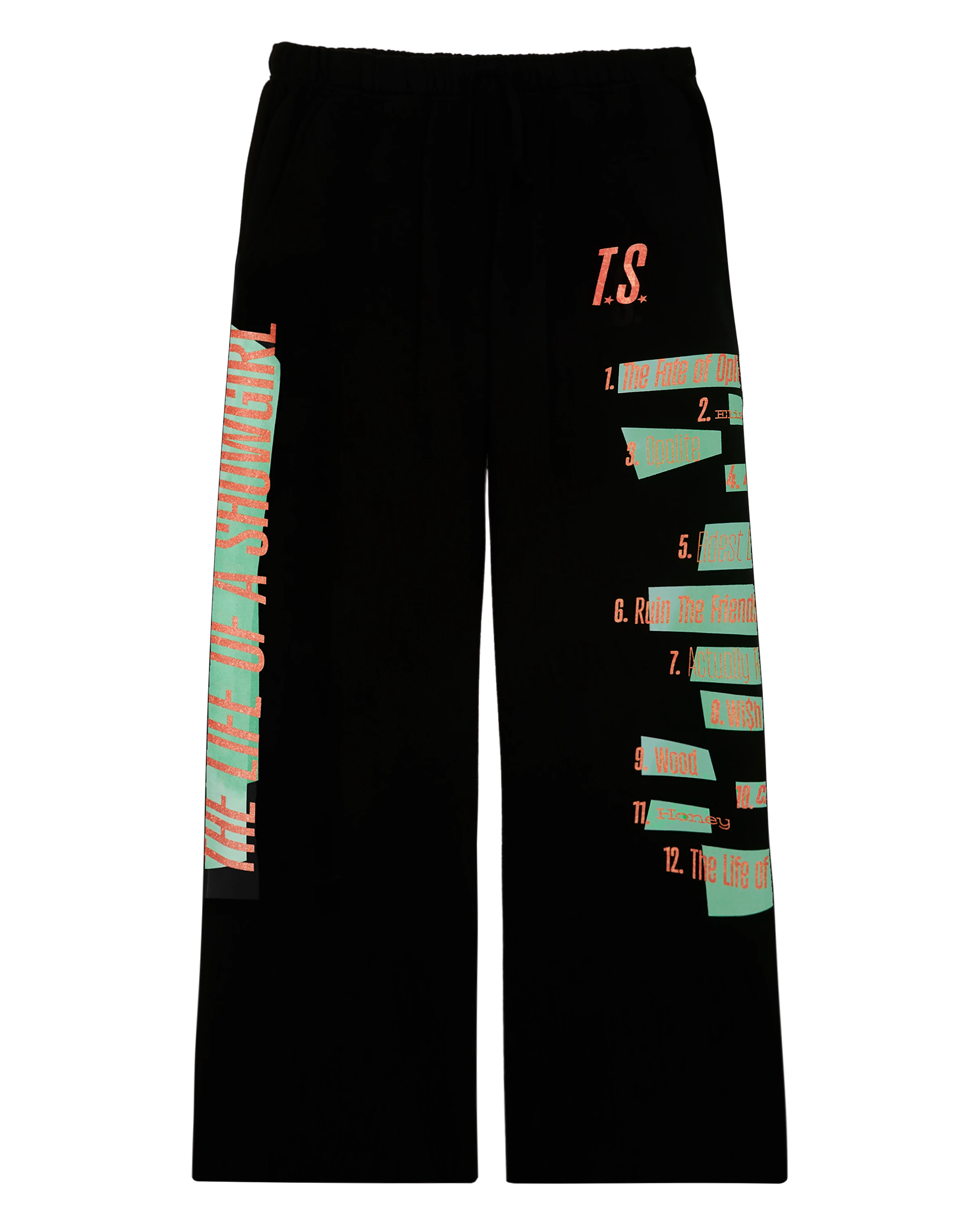 Taylor Swift The Life of a Showgirl Tracklist Black Sweatpants Sweathosen 423550