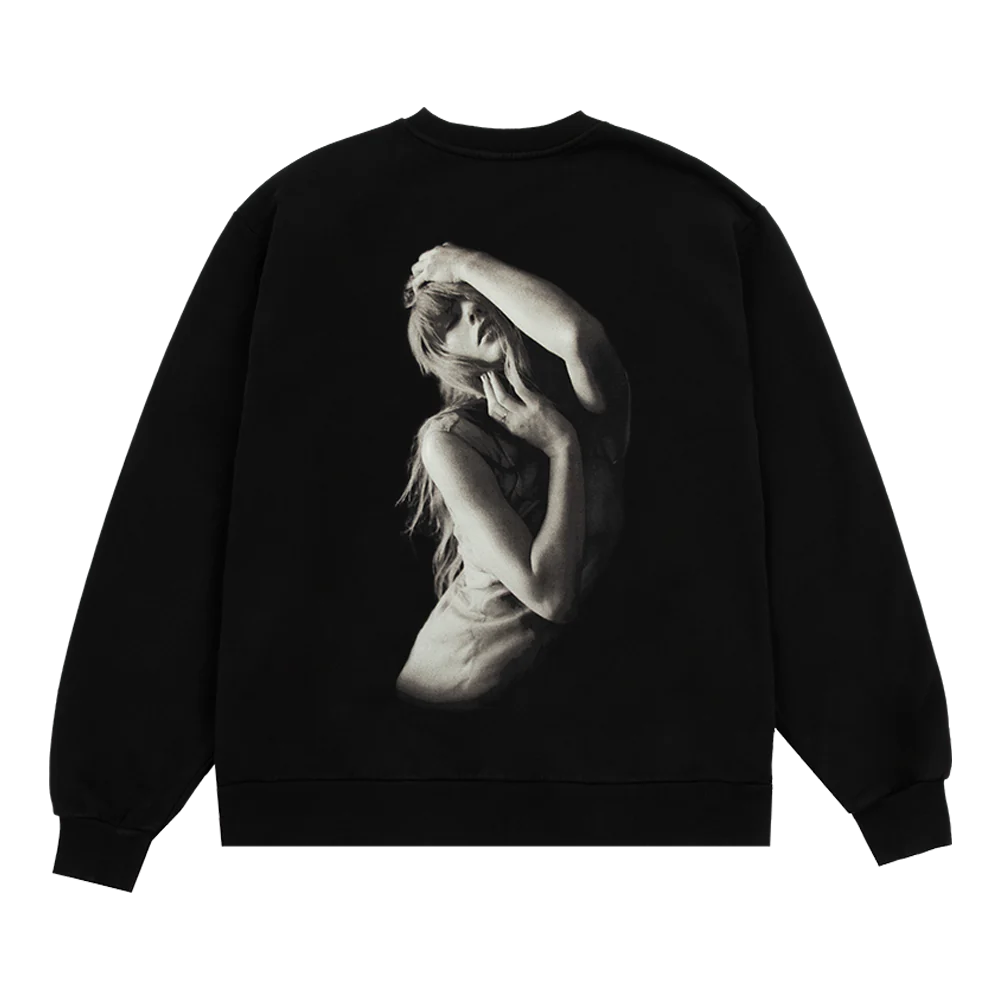 Taylor Swift The Tortured Poets Department Black Crewneck Crewnecks 356279