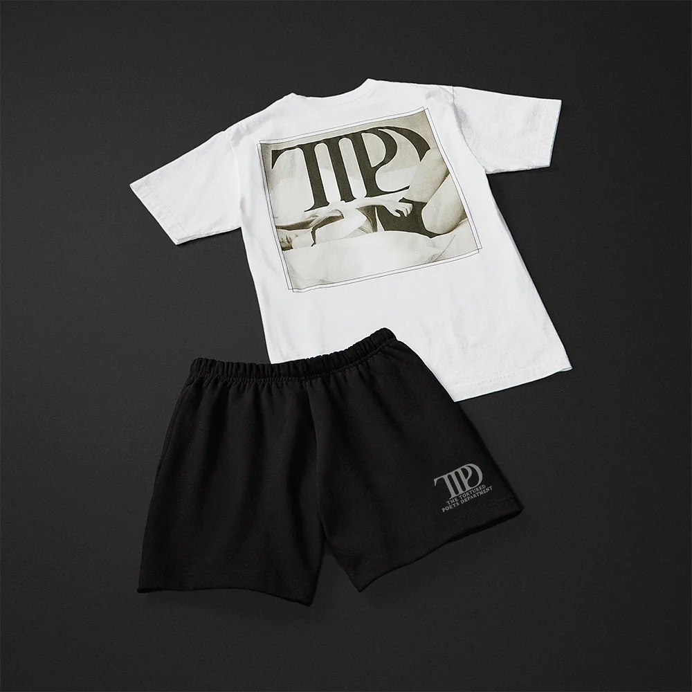Taylor Swift The Tortured Poets Department Black Shorts Shorts 356351