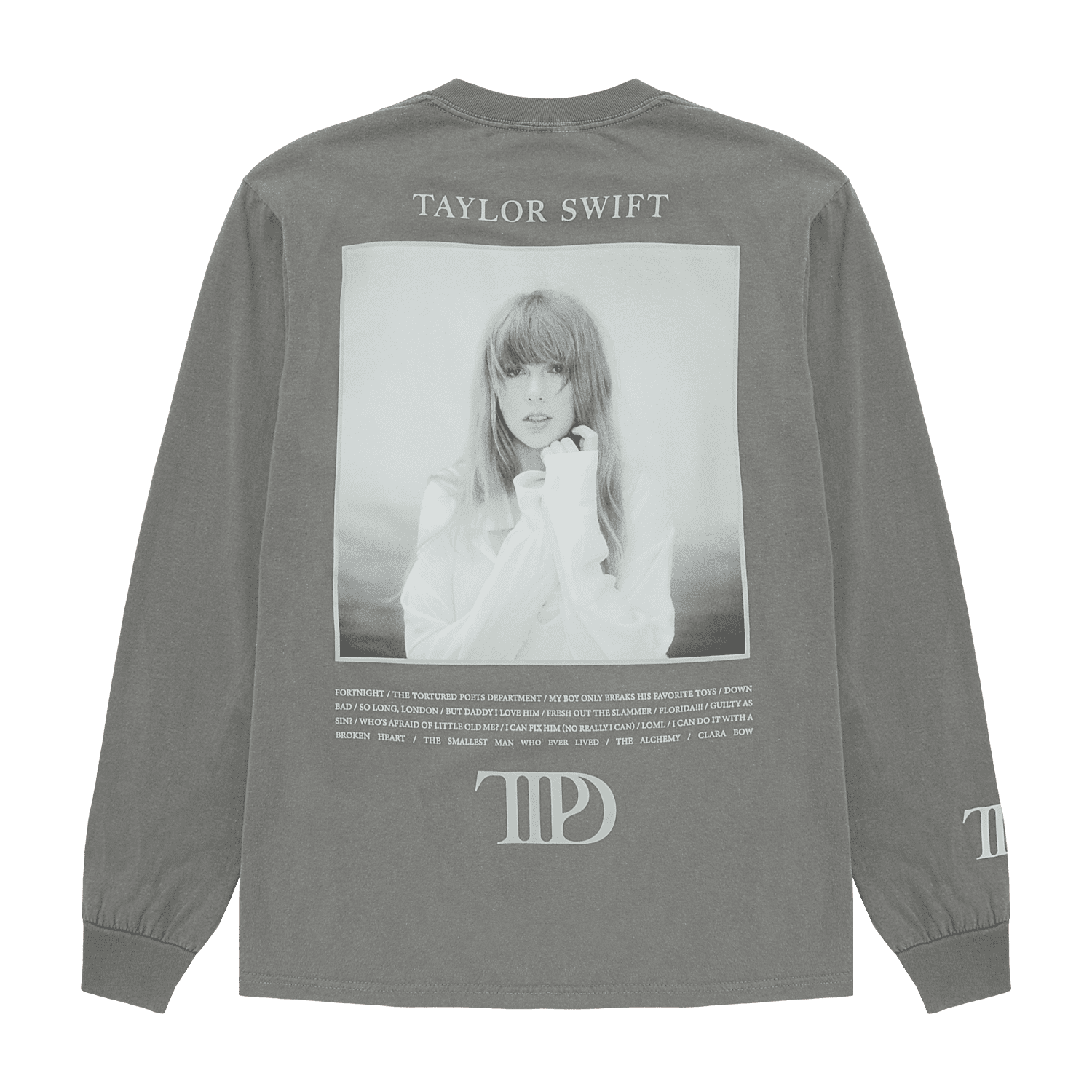 Taylor Swift The Tortured Poets Department Gray Photo Long Sleeve T-Shirt Longsleeves 361528