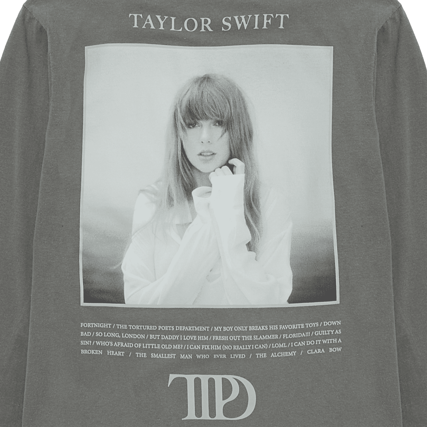 Taylor Swift The Tortured Poets Department Gray Photo Long Sleeve T-Shirt Longsleeves 361525